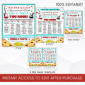 staff appreciation flyer sign poster set editable template